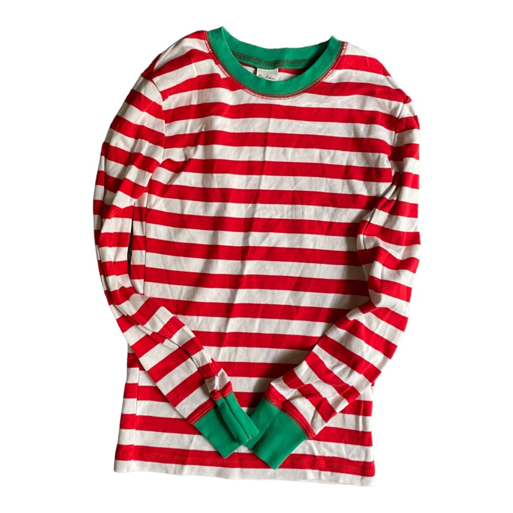 Mini Boden striped holiday 100% cotton pj top
